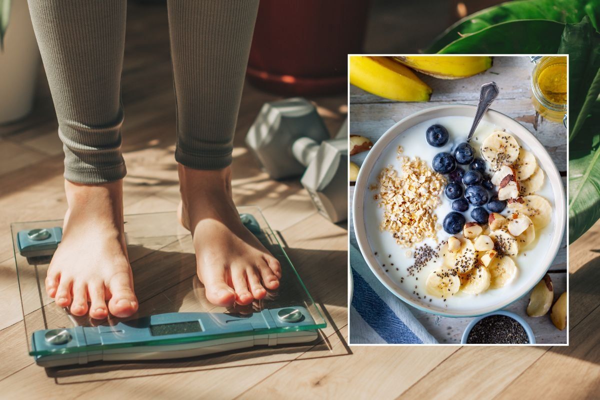 PERSON STANDING ON SCALE