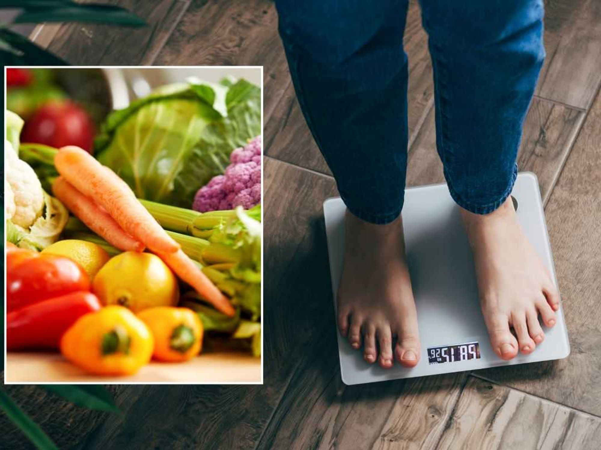 person standing on scales