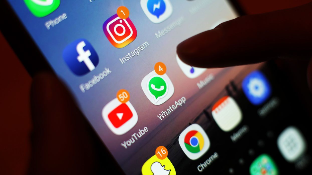 Person using a mobile phone