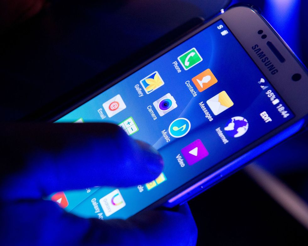 Person using mobile device