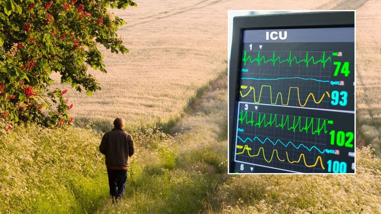 person WALKING IN COUNTRYSIDE