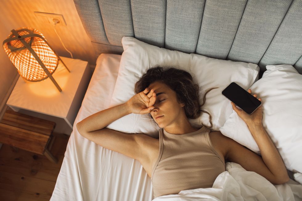person with sleep problems