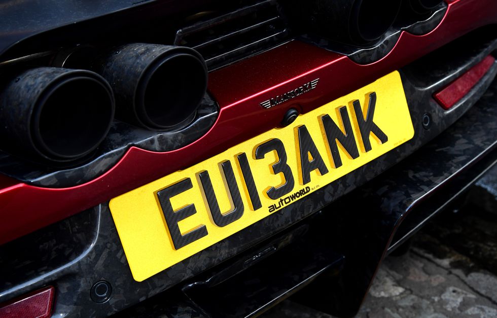 Personalised number plate