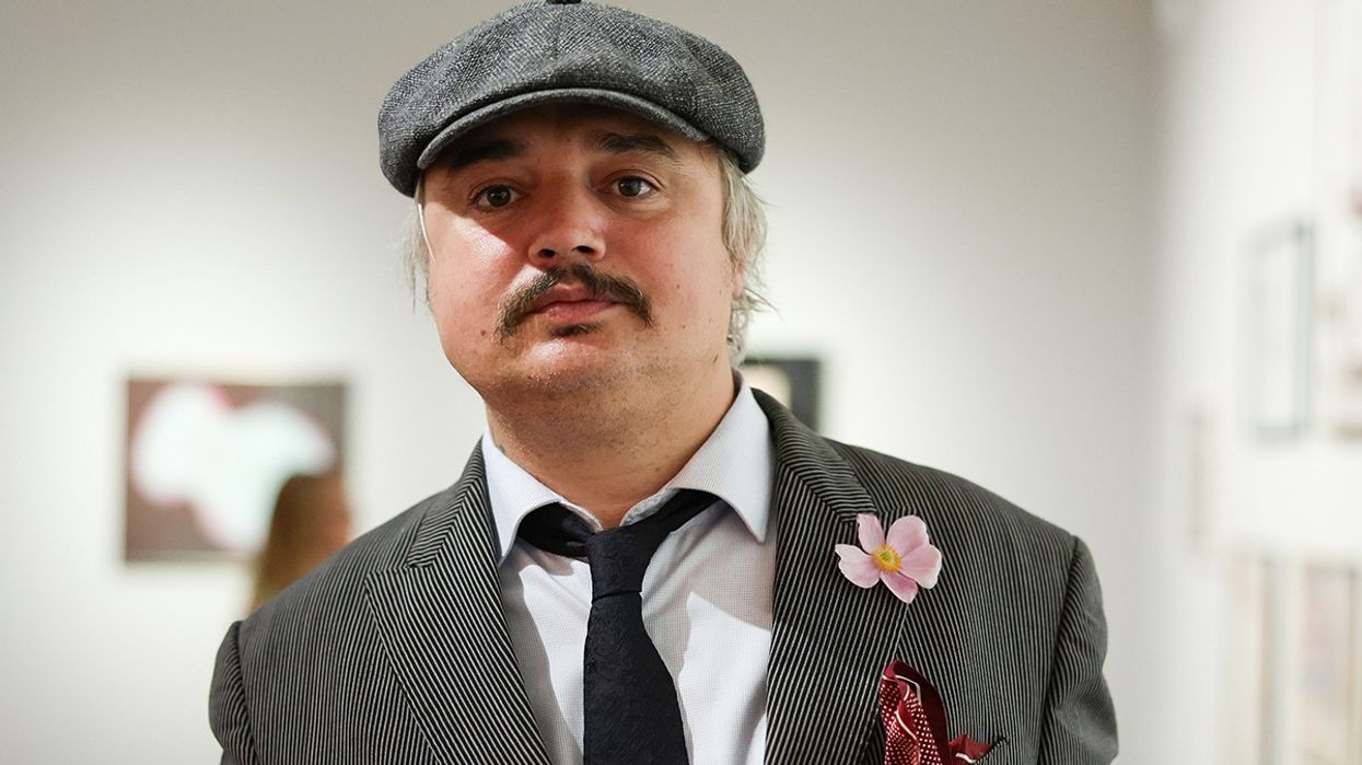 Pete Doherty looking serious to camera