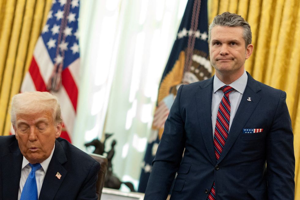 Pete Hegseth and Donald Trump