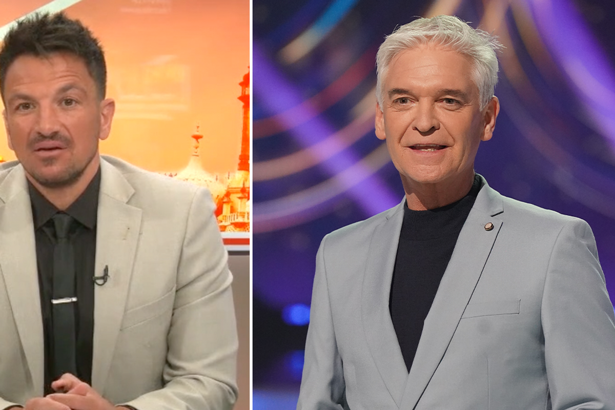 Peter Andre (left) and Phillip Schofield (right)