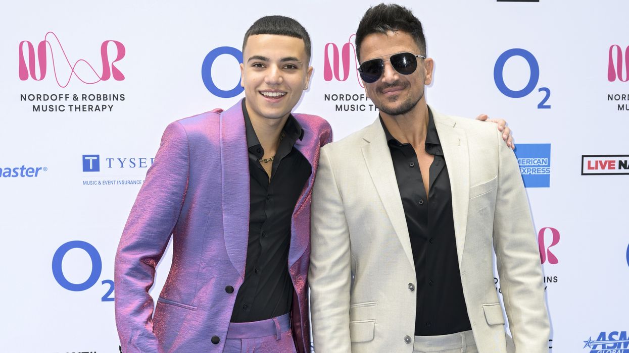 Peter Andre with his eldest son Junior