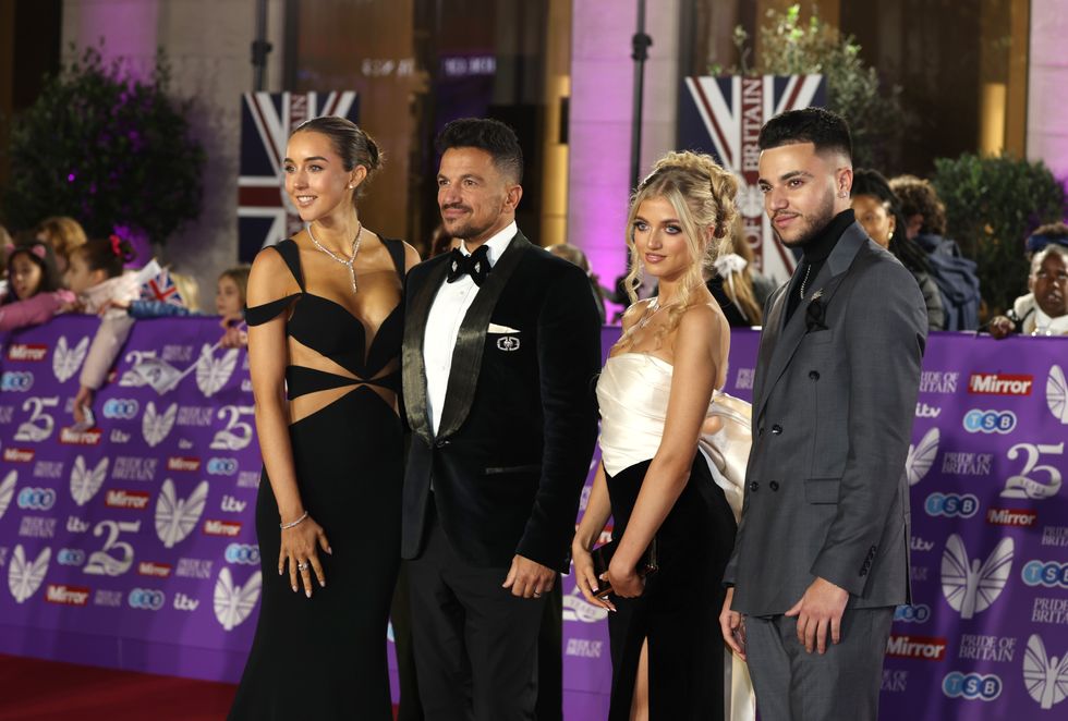 Peter Andre with his wife Emily and children Princess and Junior