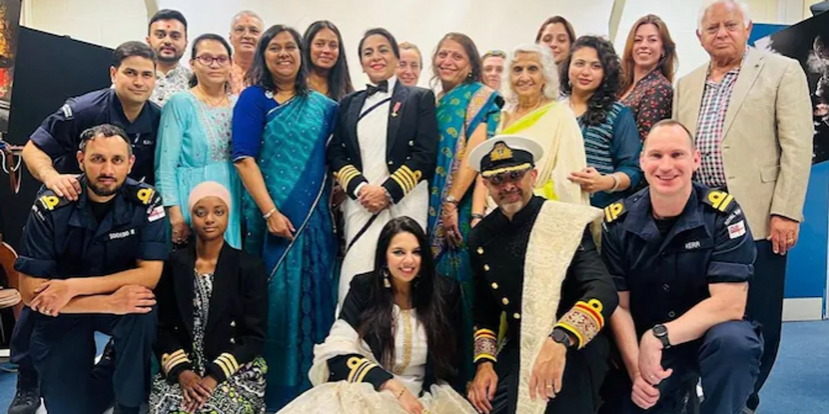 NextImg:Outrage at 'DEI fanatics' as Royal Navy allows officers to wear 'cultural dress' in latest push to be 'inclusive'