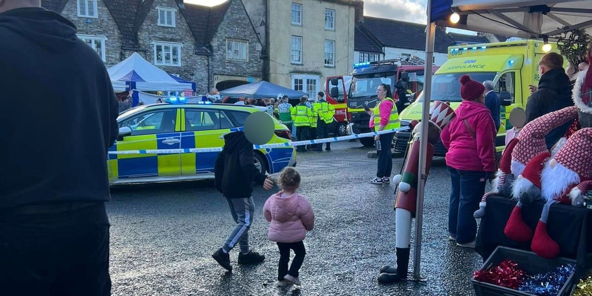 NextImg:Car ploughs into crowd at Christmas market as two children including baby rushed to hospital