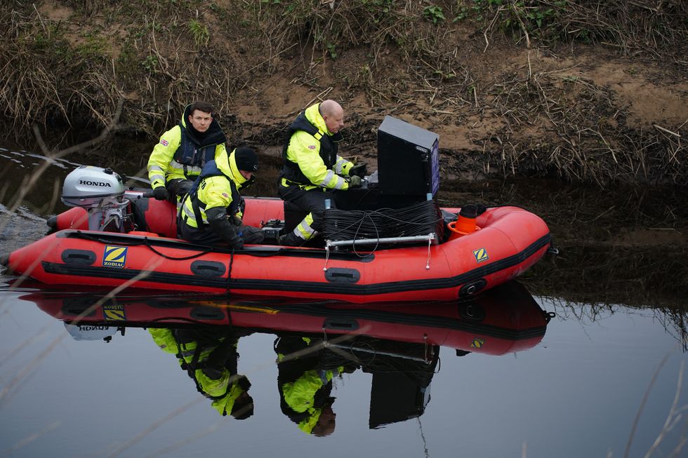 Peter Faulding during a search for Nicola Bulley.