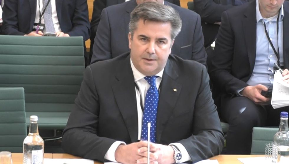 Peter Hebblethwaite, Chief Executive, P&O Ferries, answering questions in front of the Transport Committee and Business, Energy and Industrial Strategy Select Committee in the House of Commmons on the subject of P&O Ferries after the ferry giant handed 800 seafarers immediate severance notices last week.