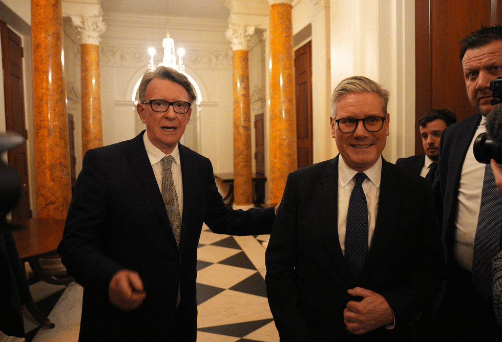Peter Mandelson (left), Keir Starmer (right)