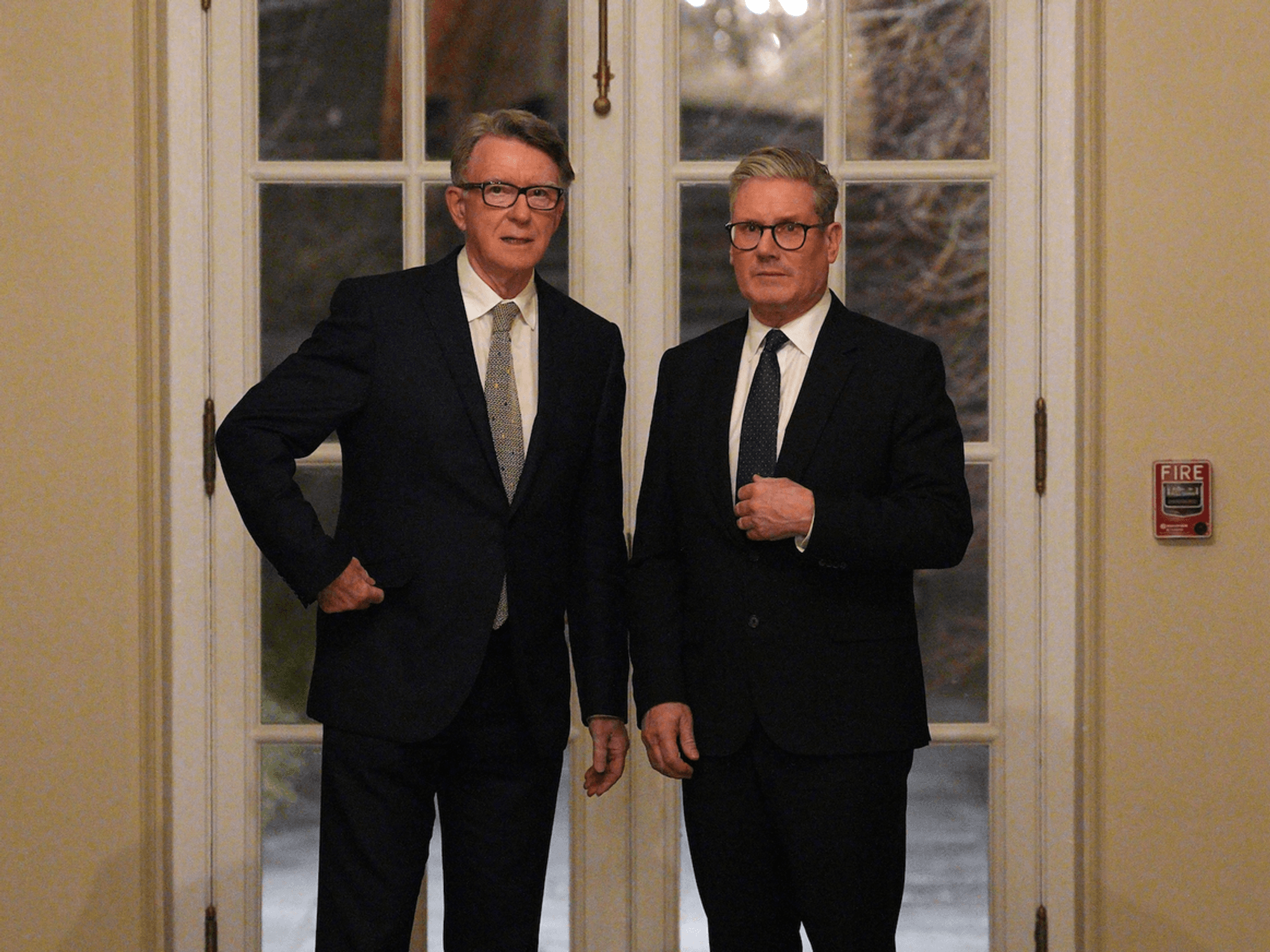 Peter Mandelson (left), Keir Starmer (right)