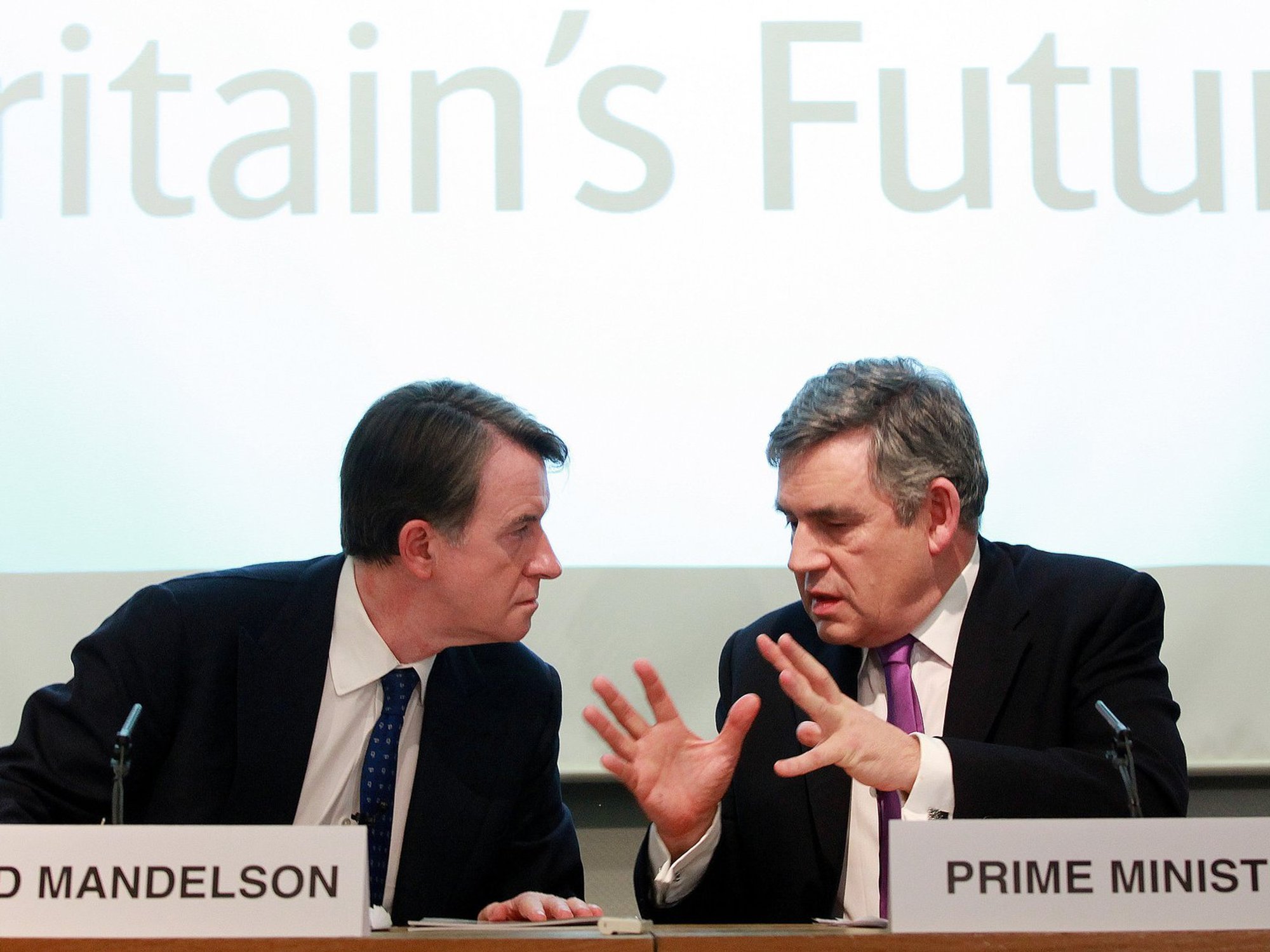 Peter Mendelson and Gordon Brown