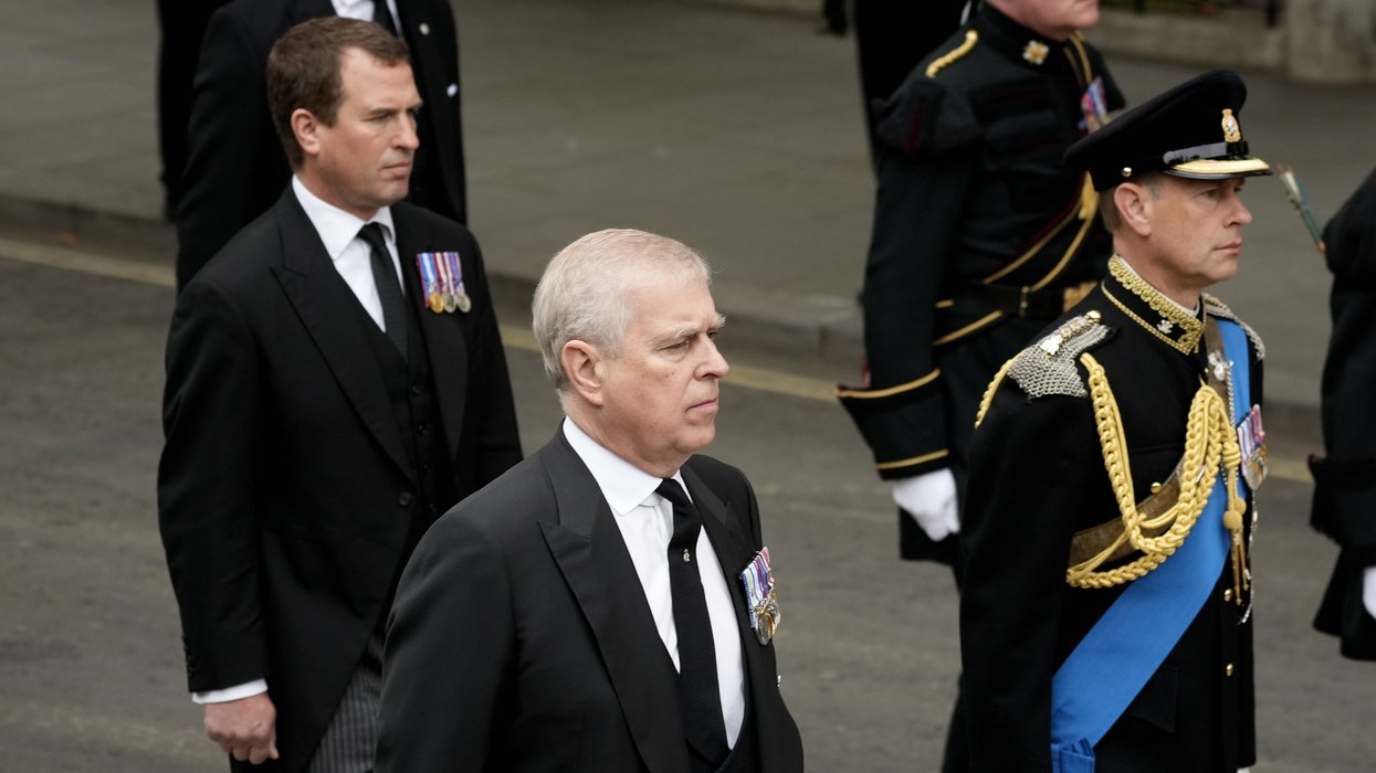 Peter Phillips and Andrew Mountbatten-Windsor