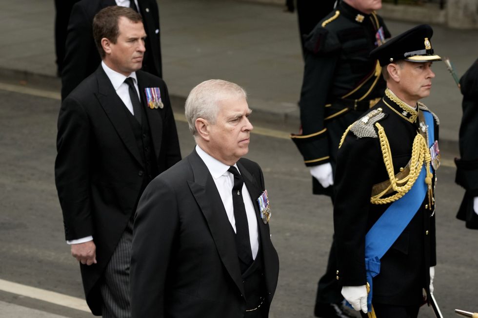 Peter Phillips and Andrew Mountbatten-Windsor