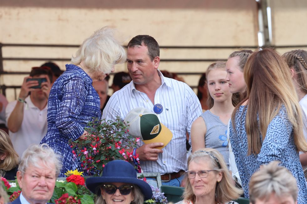 Peter Phillips, Savannah Phillips and Harriet Sterling
