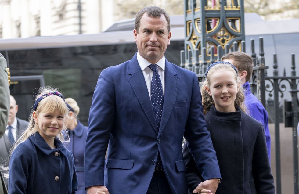 Peter Phillips, Savannah Phillips and Isla Phillips