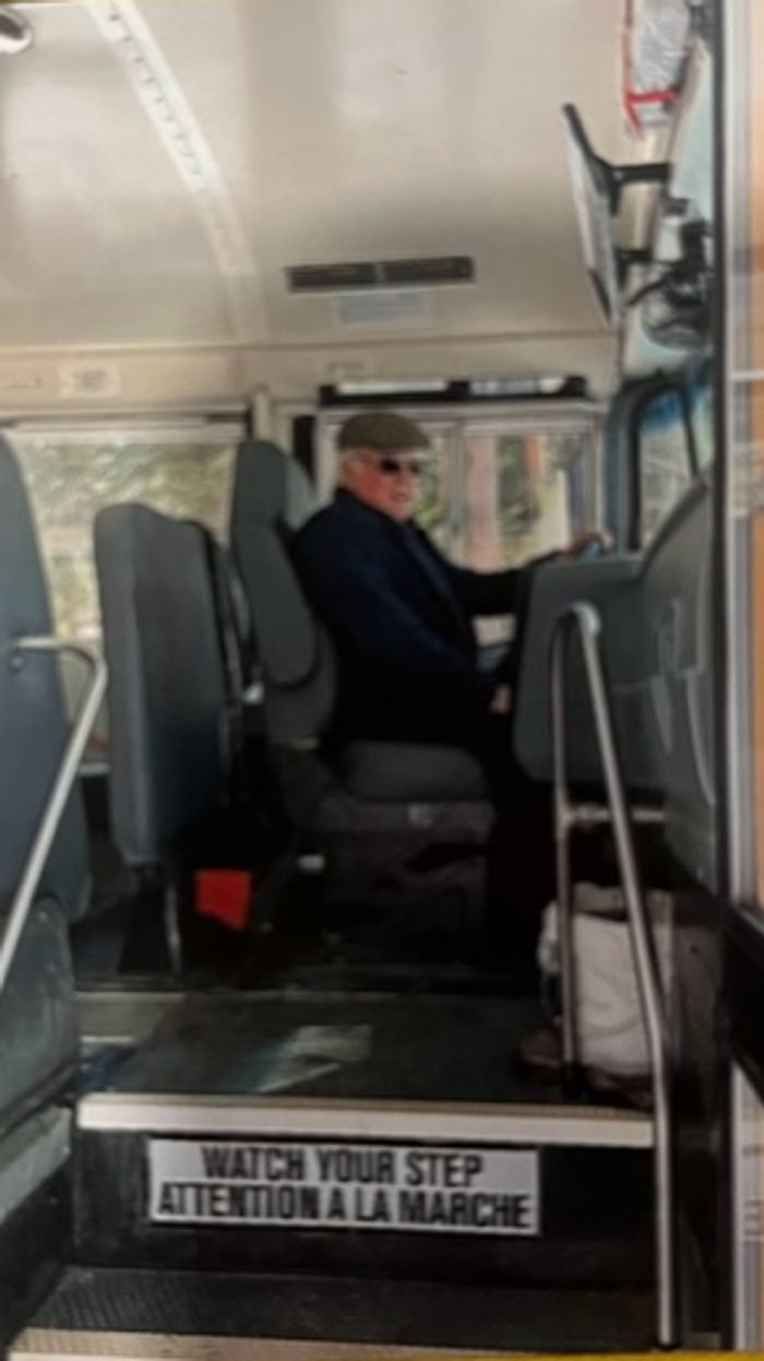 Peter Sanguinetti in Canada on school bus