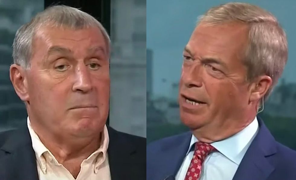 Peter Shilton and Nigel Farage