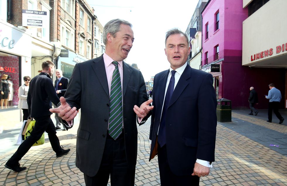 Peter Whittle campaigning alongside Nigel Farage in 2016