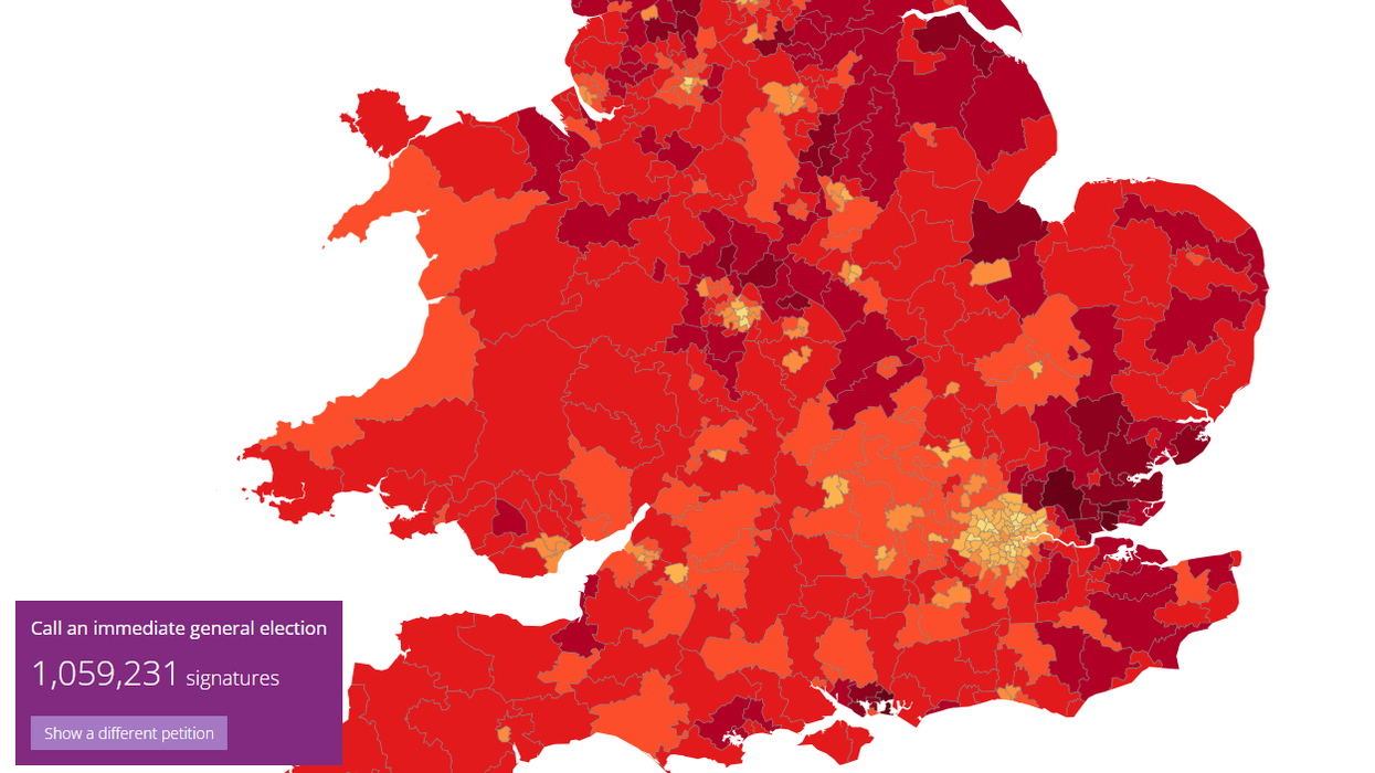 Petition support map