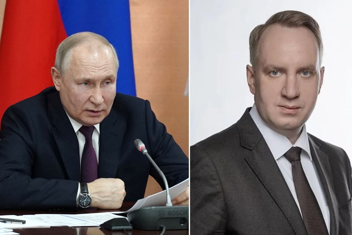 Petr Kucherenko (right) and Vladimir Putin (left)