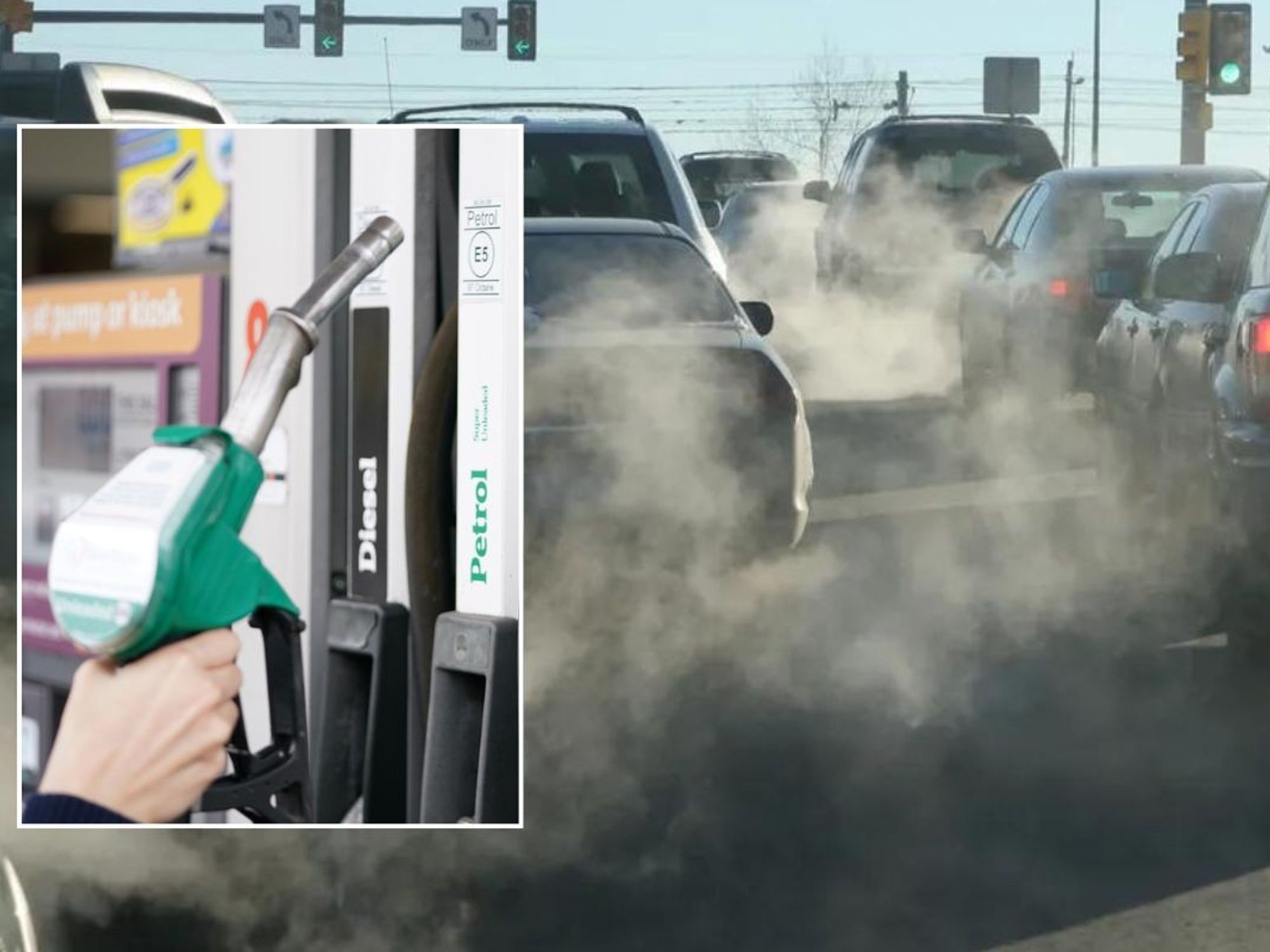 Petrol and diesel drivers and emissions from car exhausts