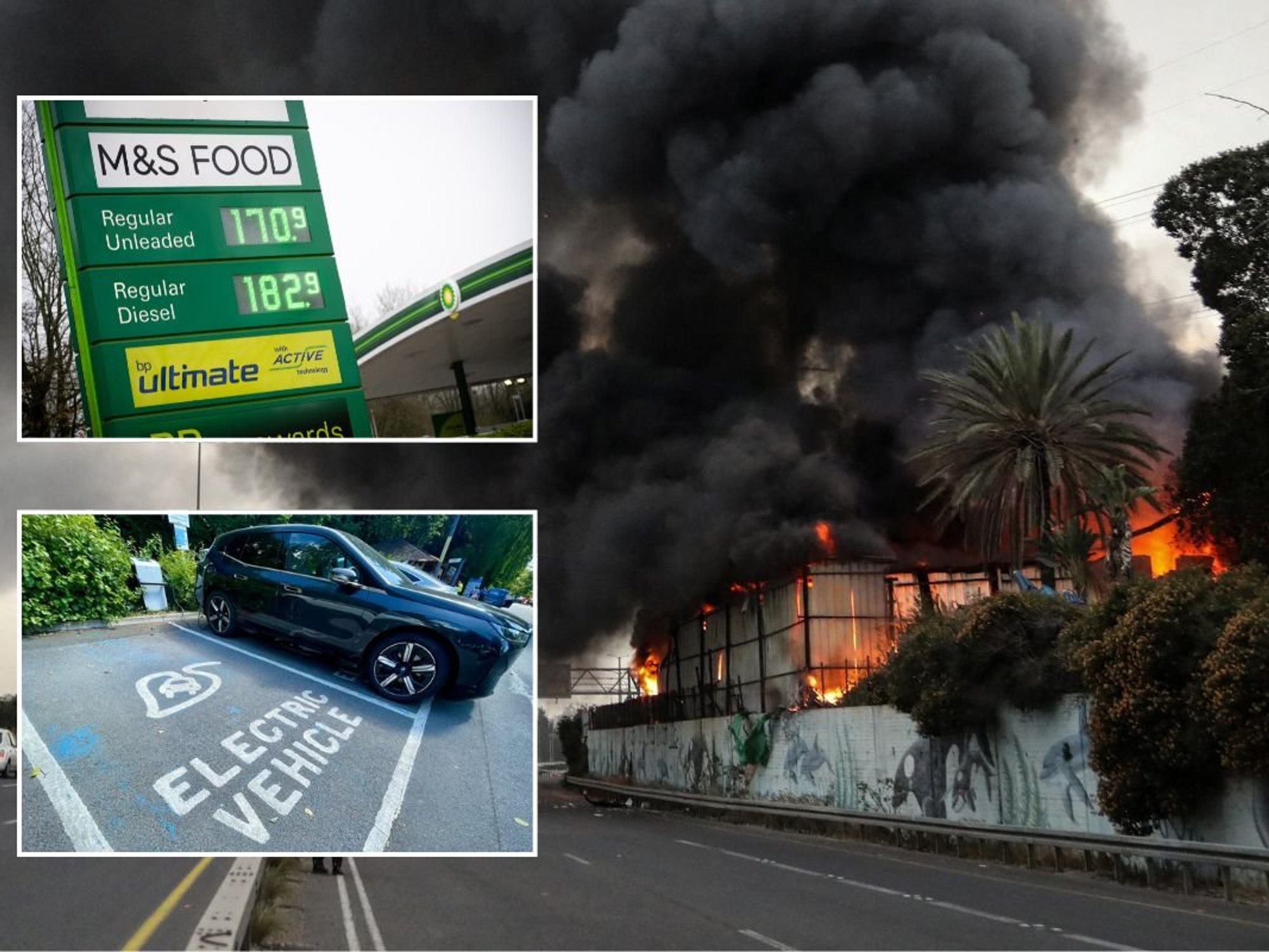 Petrol prices, an explosion in Iran and an electric car charging