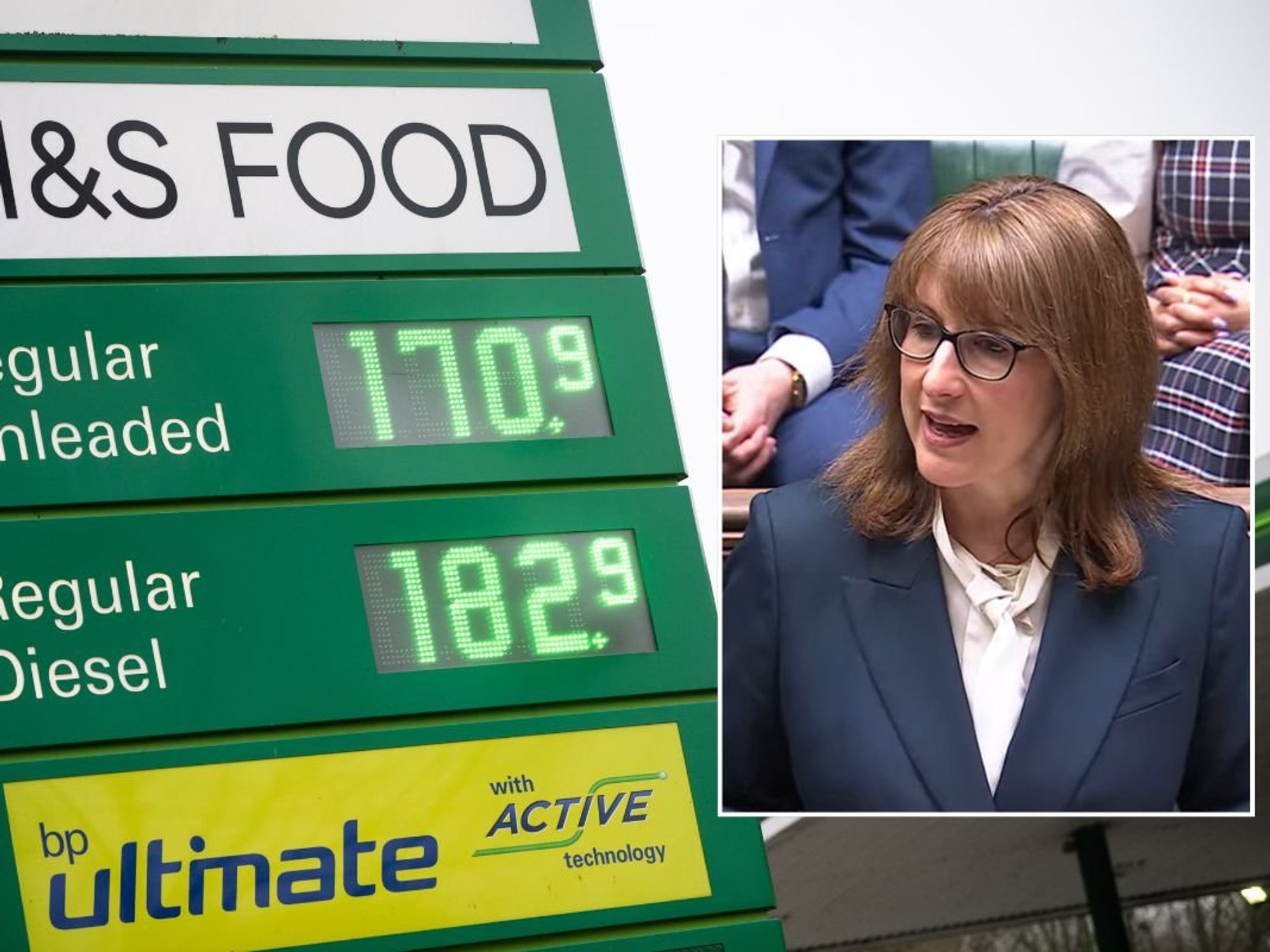 Petrol prices and Chancellor Rachel Reeves