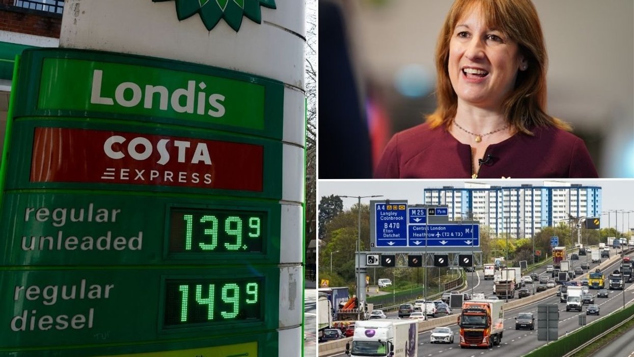Petrol prices, Chancellor Rachel Reeves and a busy motorway