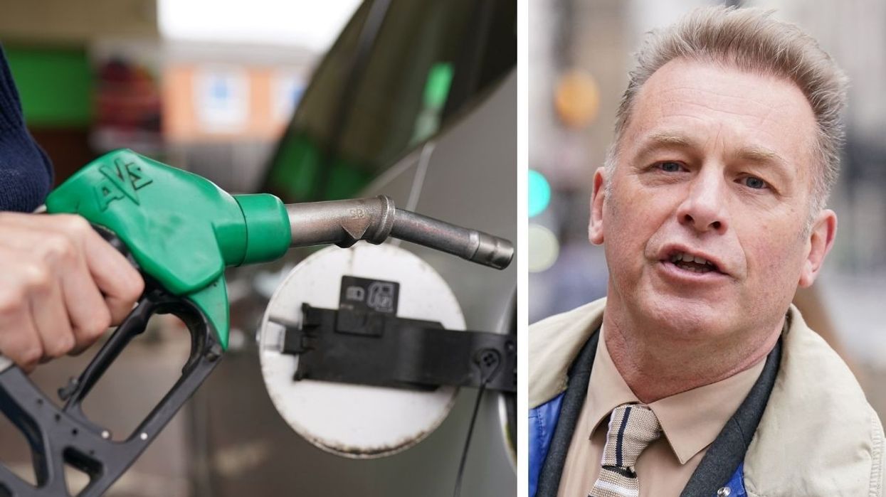 Petrol pump and Chris Packham