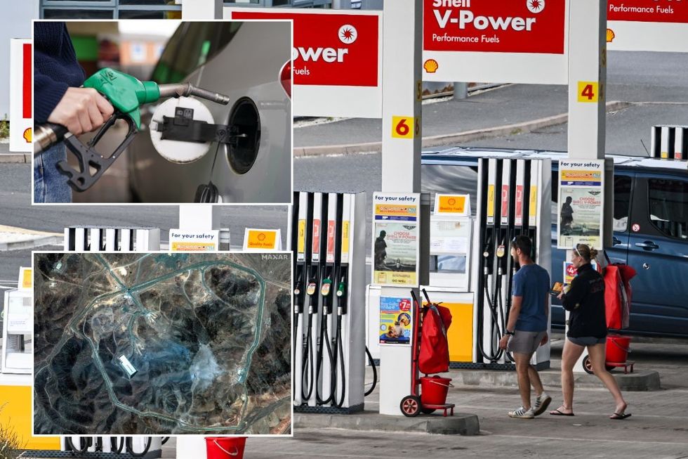 Petrol pump, bombed Iranian nuclear facility and a petrol station
