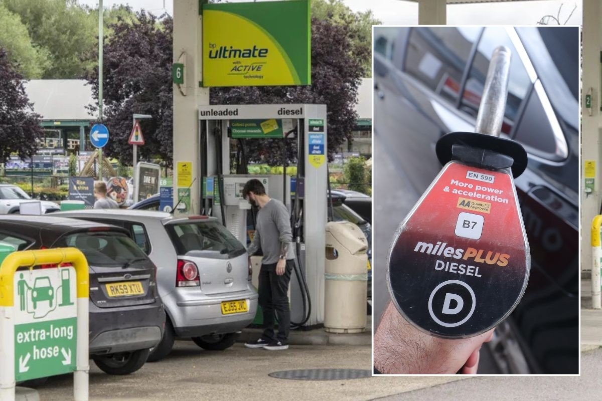 Petrol station and a diesel pump