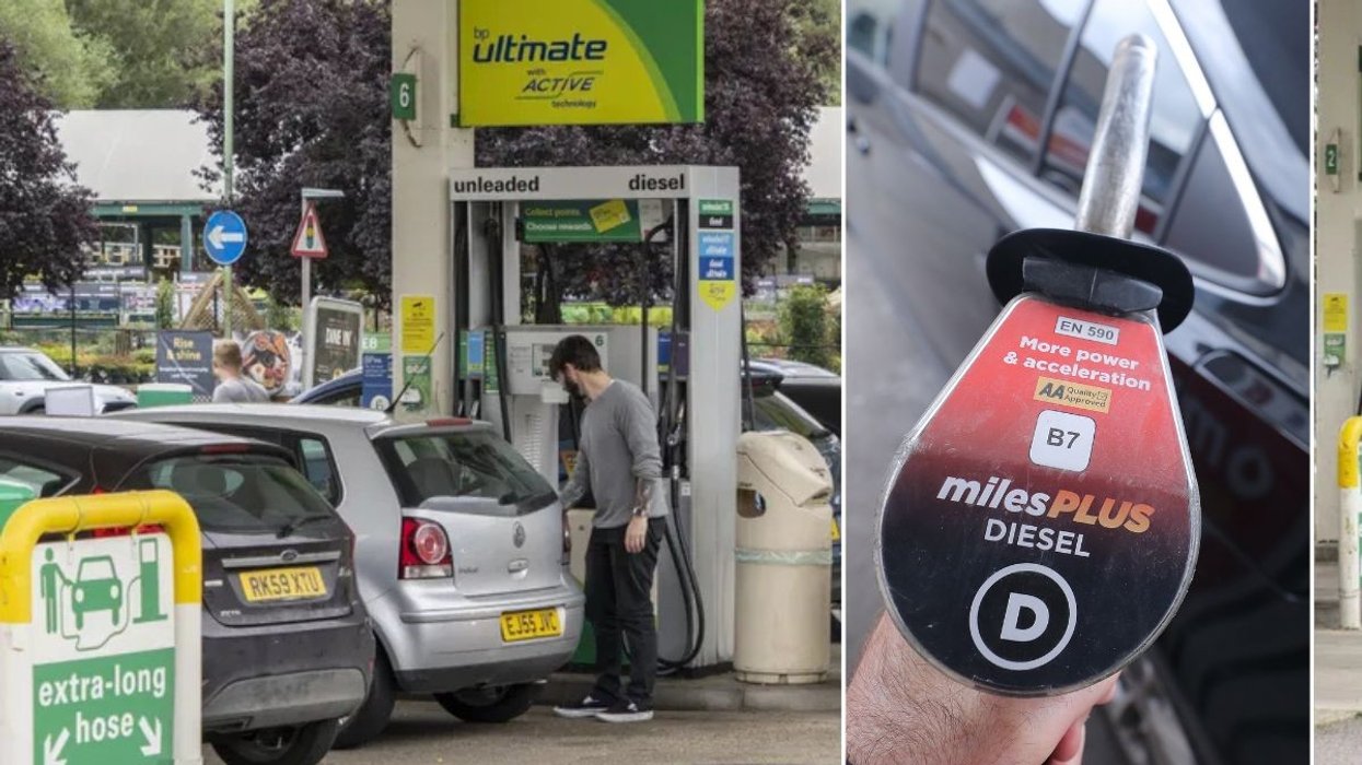 Petrol station and a diesel pump