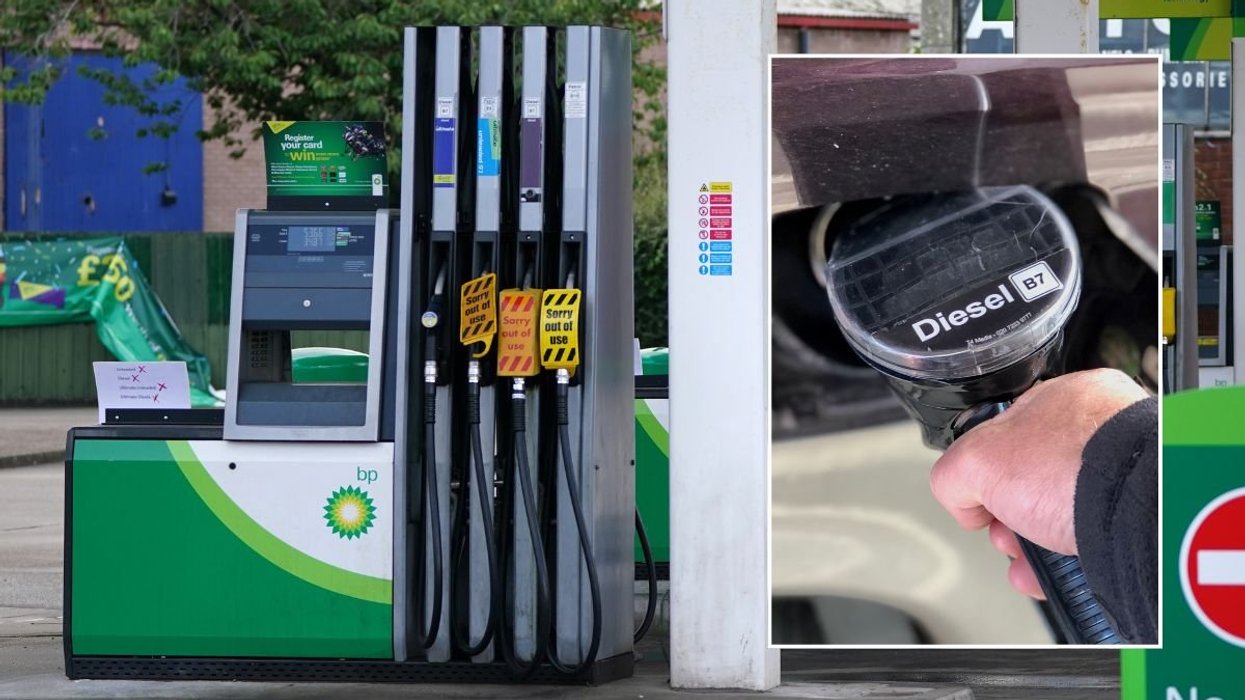 Petrol station and a diesel pump