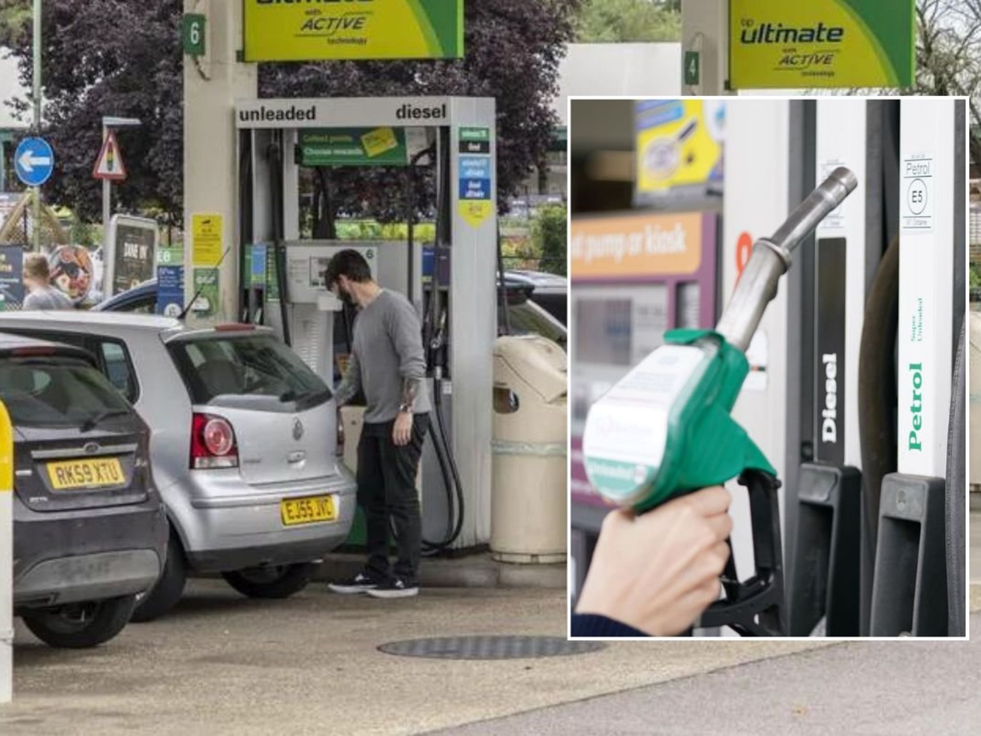 Petrol station and a fuel pump