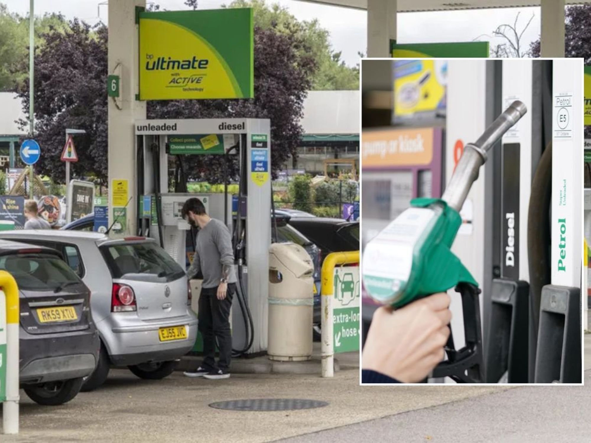 Petrol station and a fuel pump