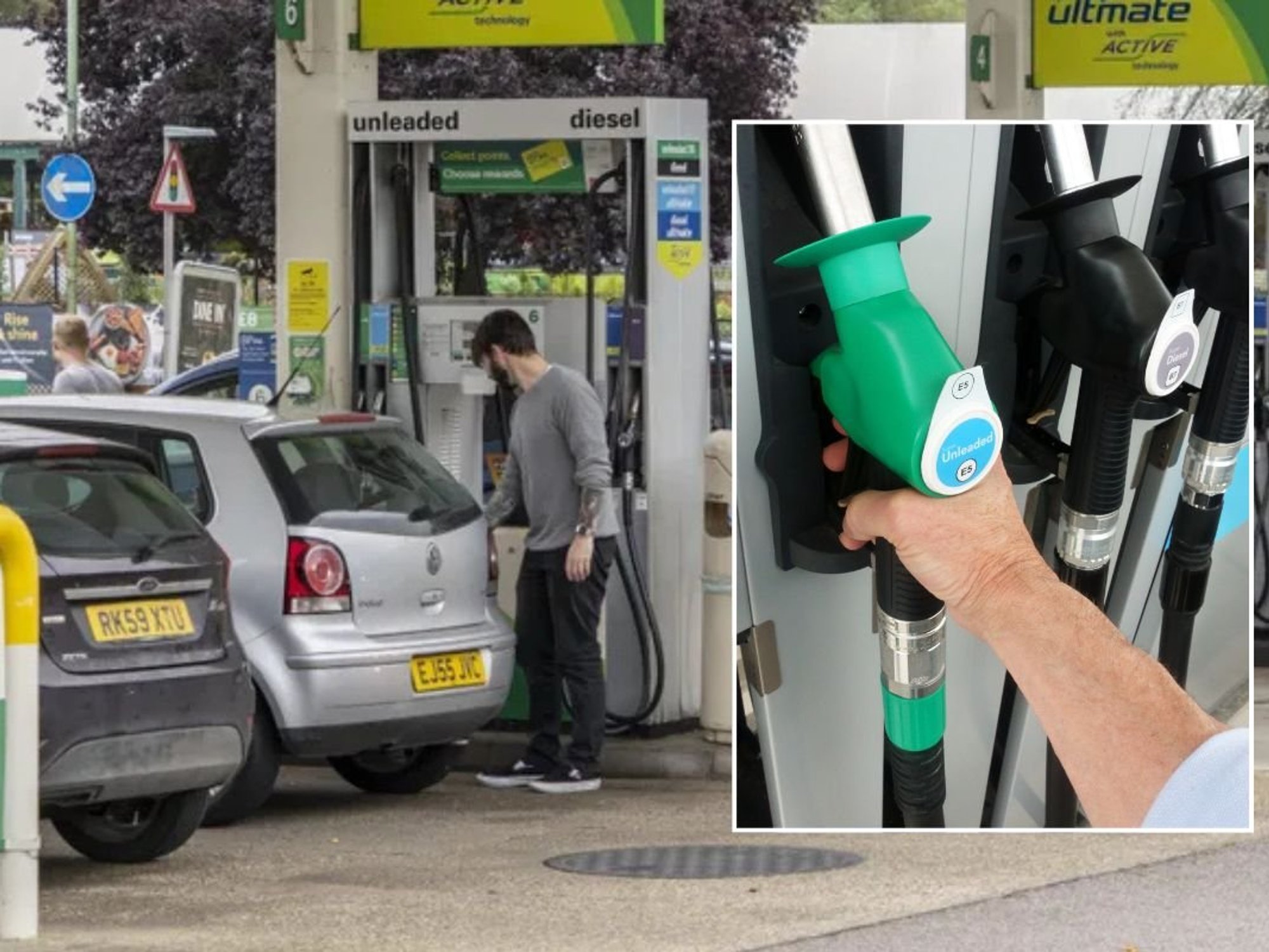 Petrol station and a fuel pump