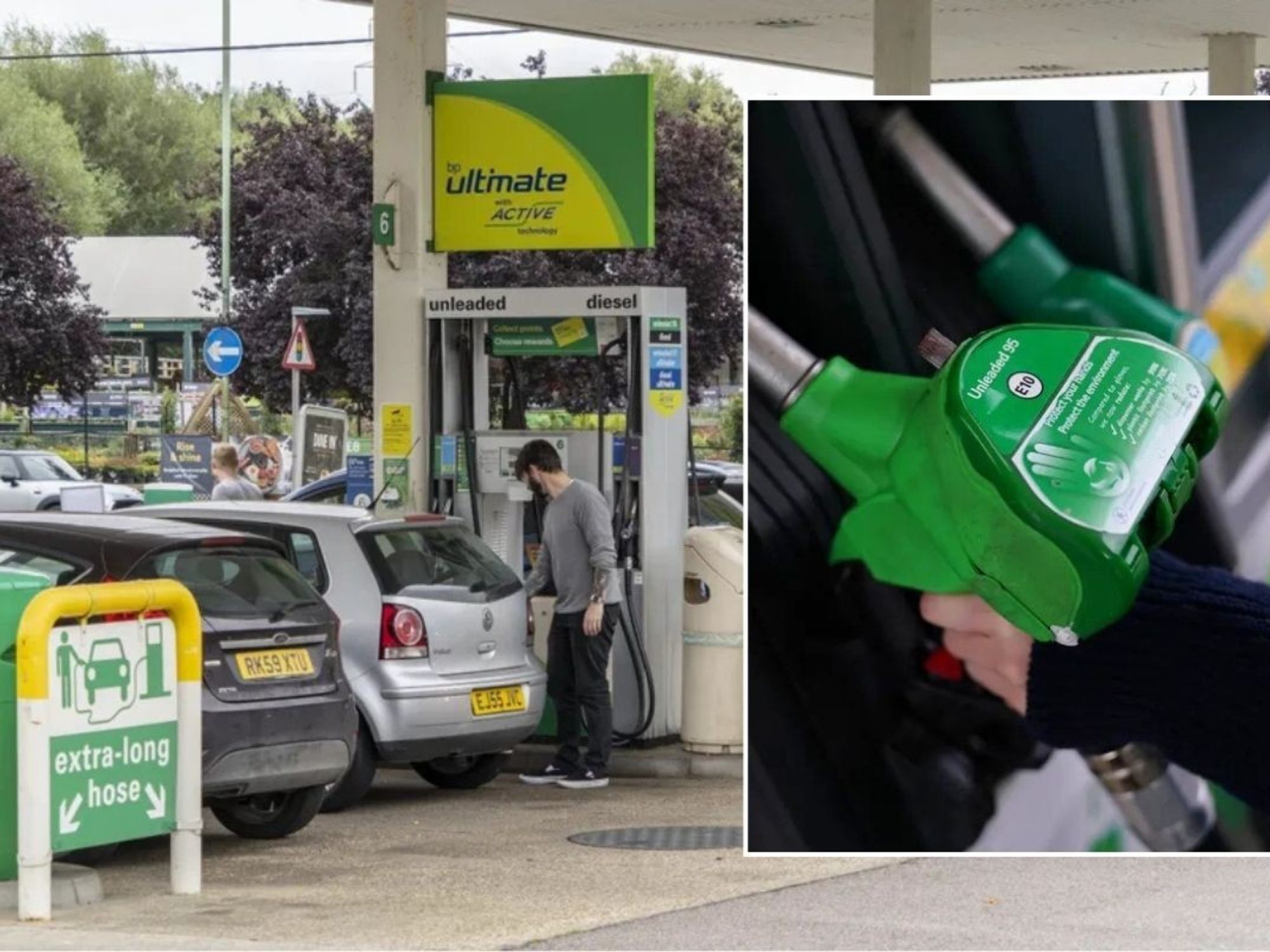 Petrol station and a petrol pump