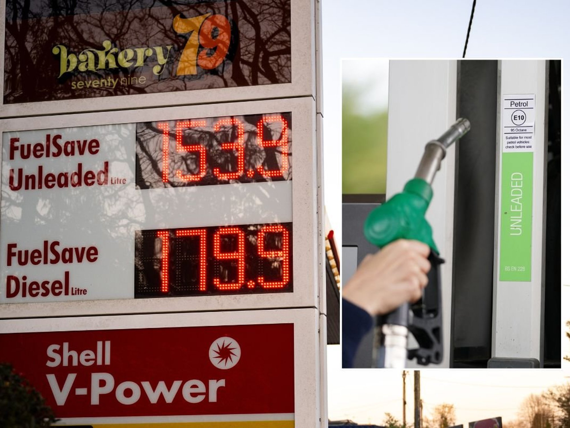 PEtrol station and a petrol pump