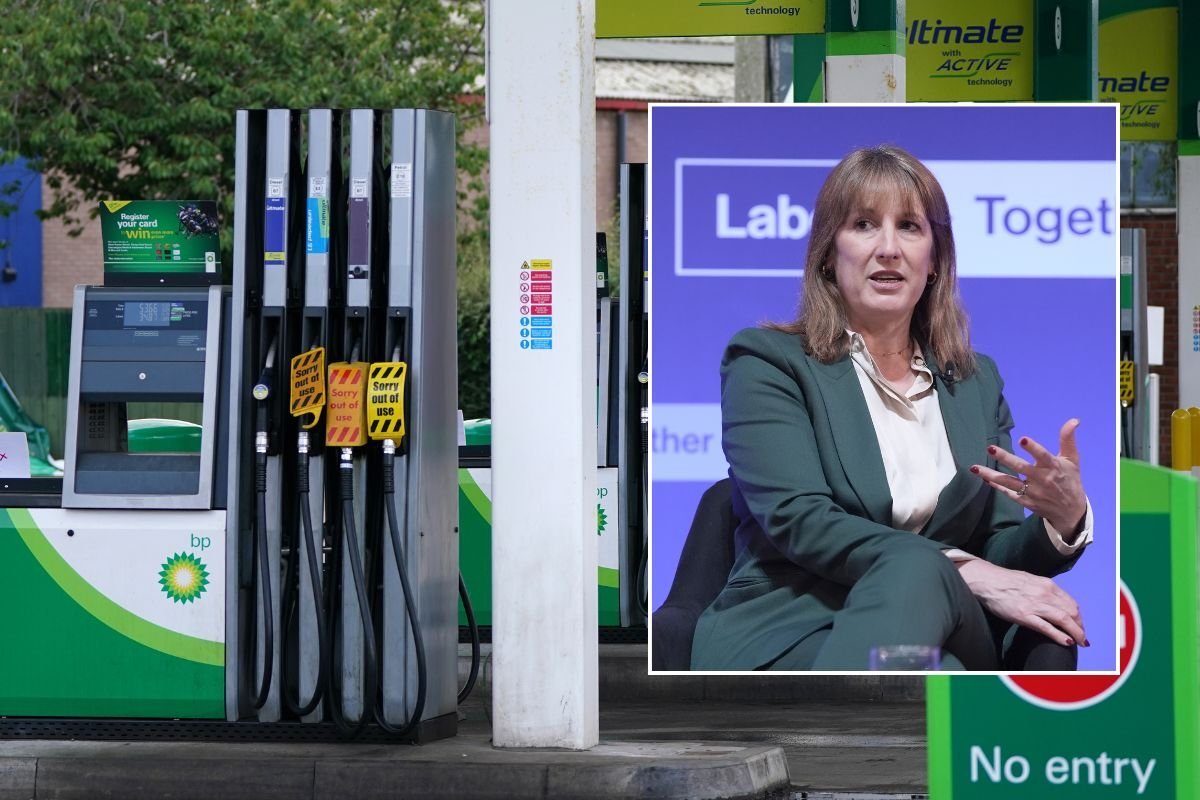 Petrol station and Chancellor Rachel Reeves