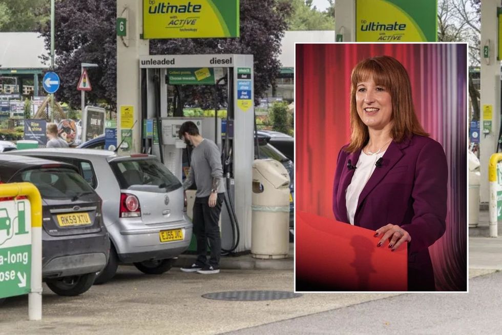 Petrol station and Chancellor Rachel Reeves
