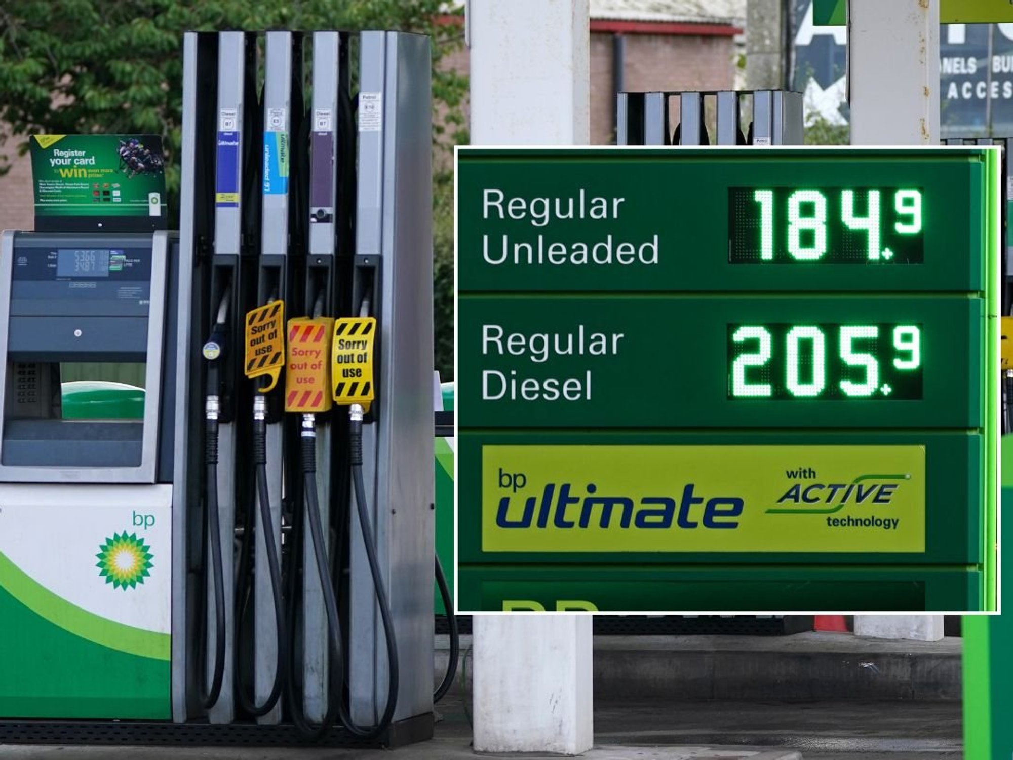 Petrol station and expensive petrol prices a