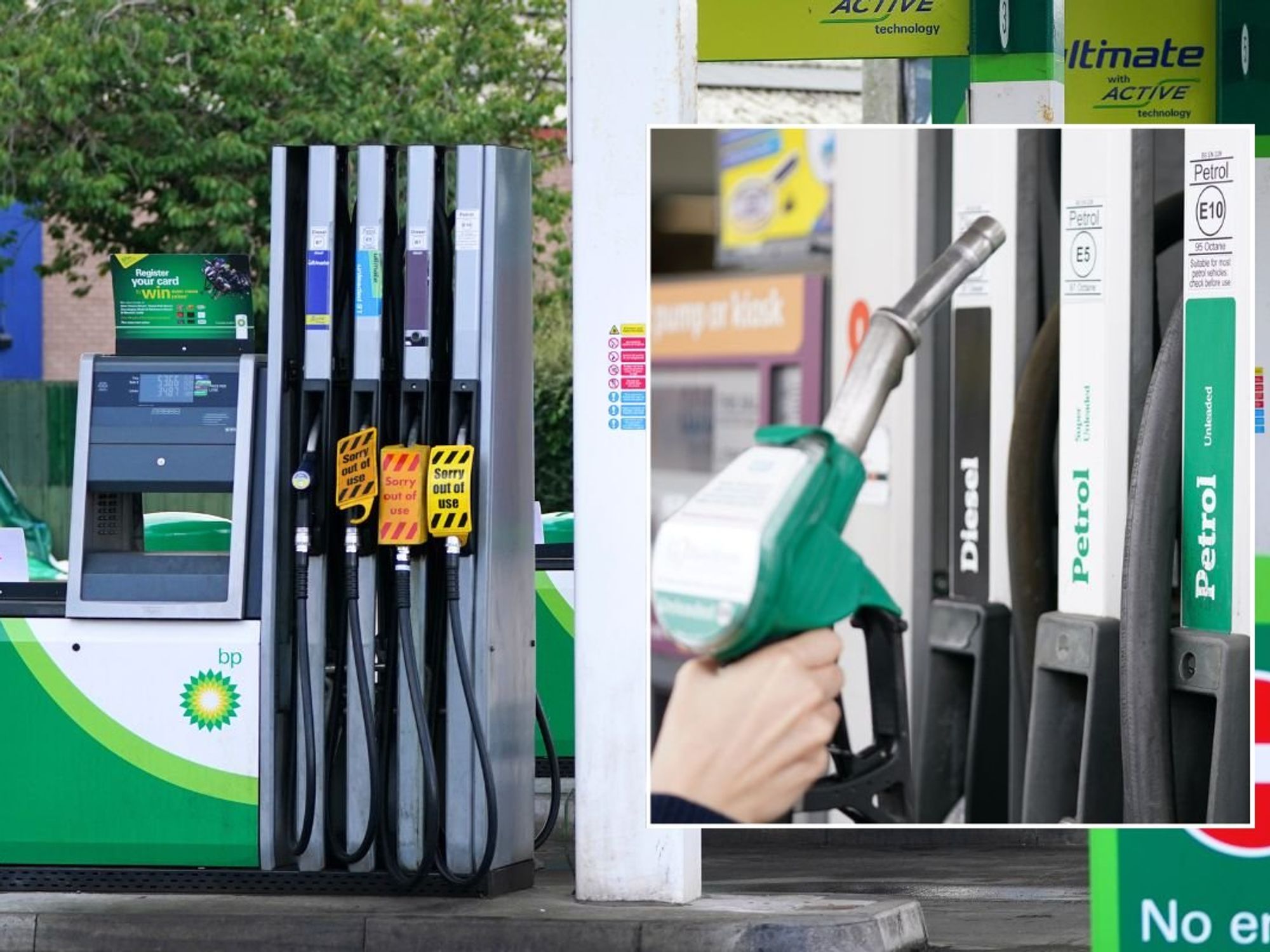 Petrol station and petrol pump