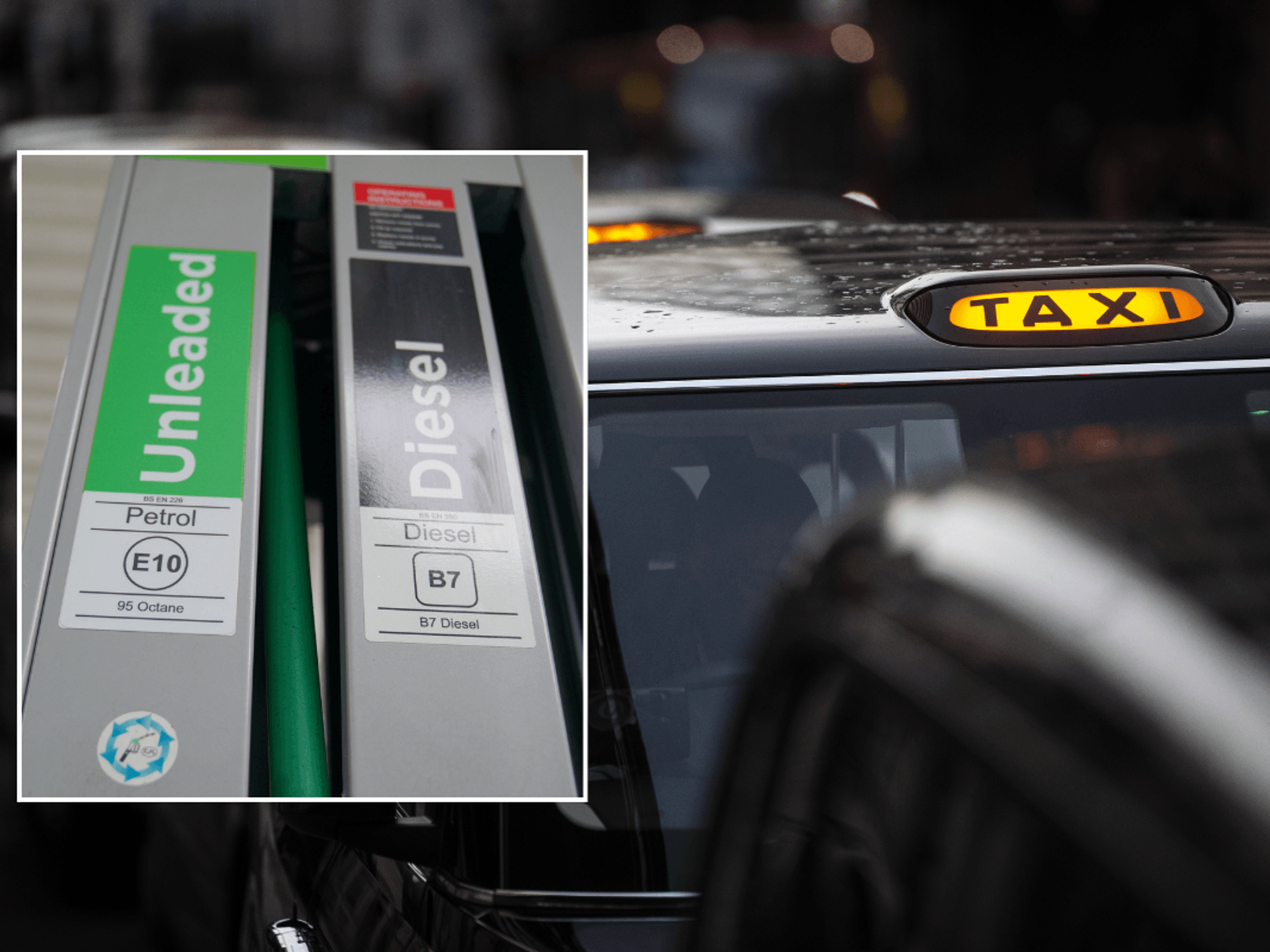 Petrol station and taxi rank