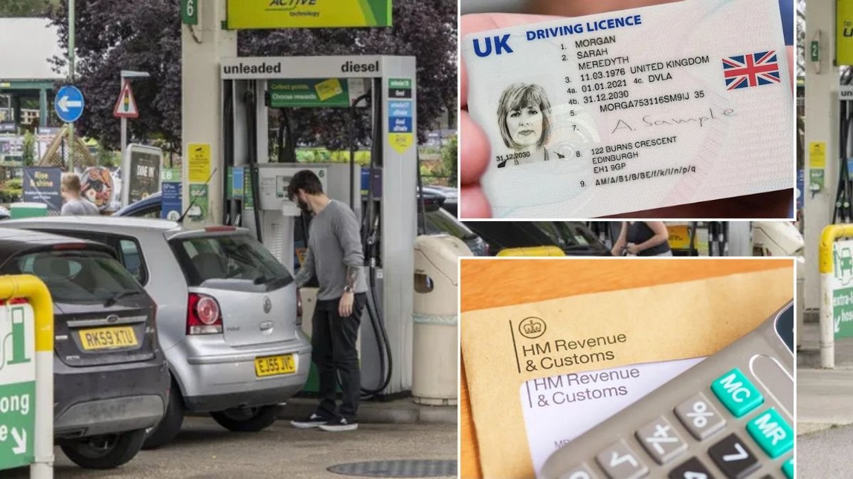 Petrol station, driving licence and a HMRC letter