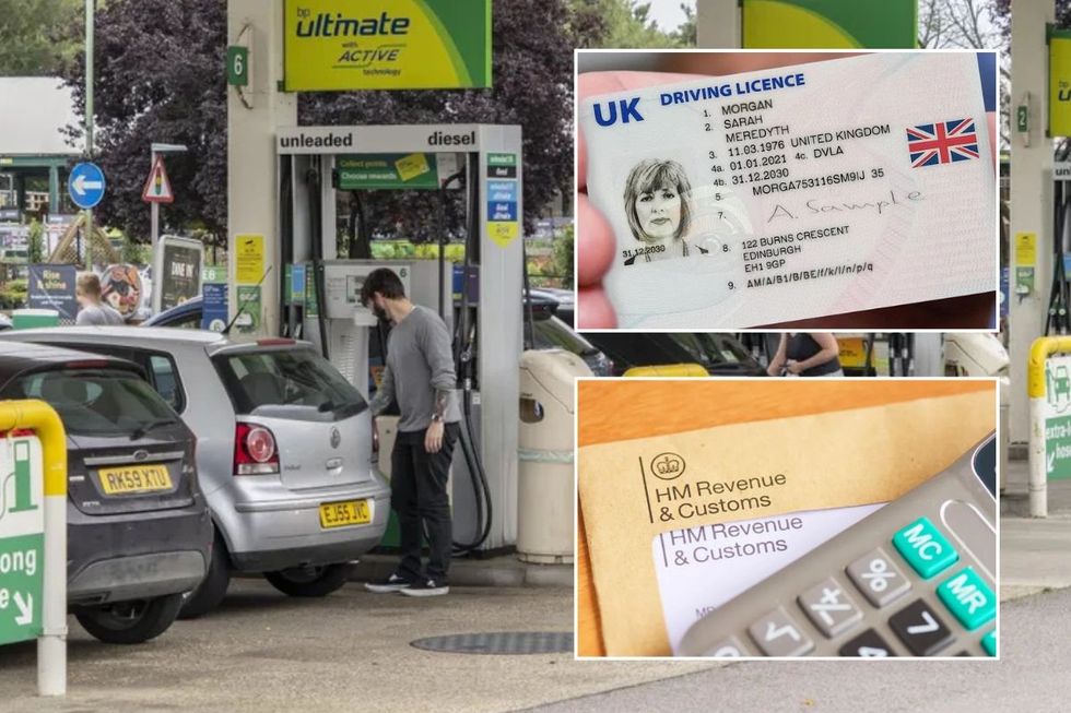 Petrol station, driving licence and a HMRC letter