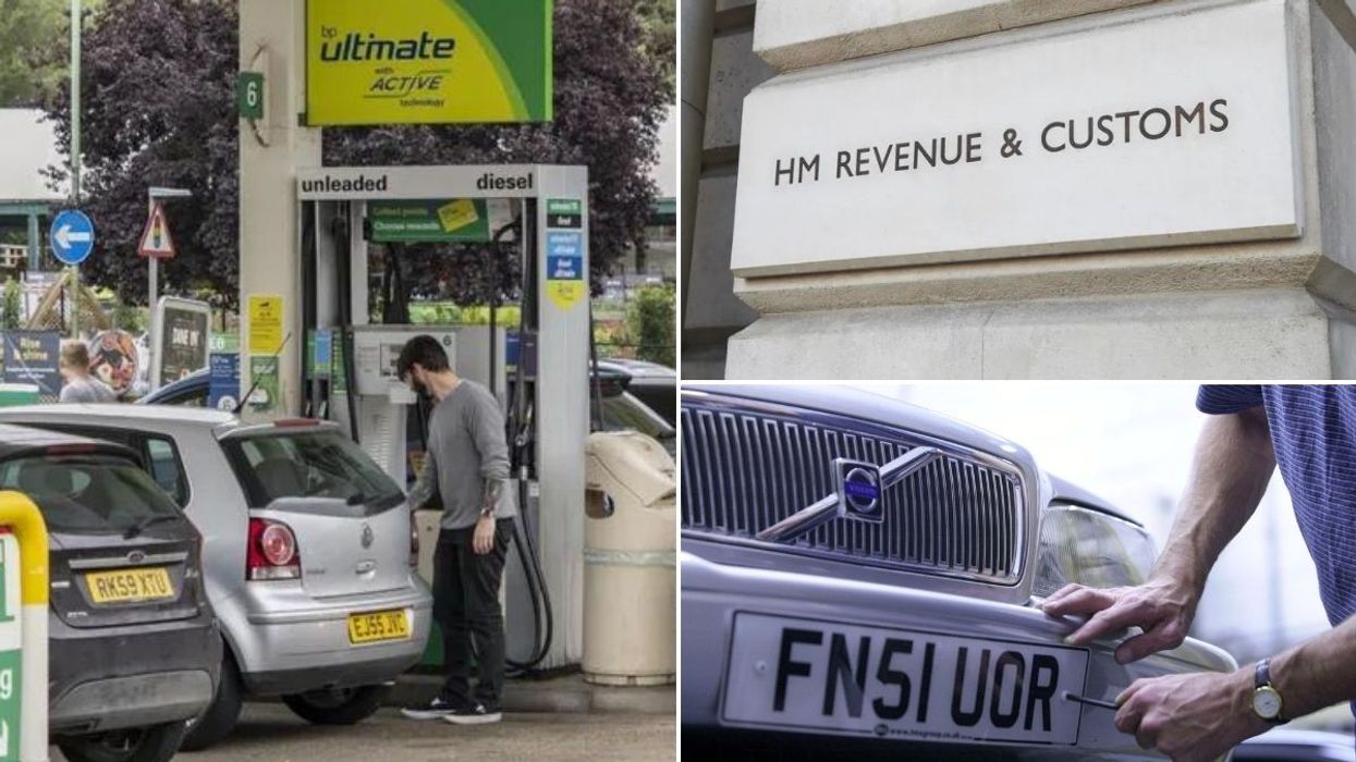 Petrol station, HMRC and a number plate